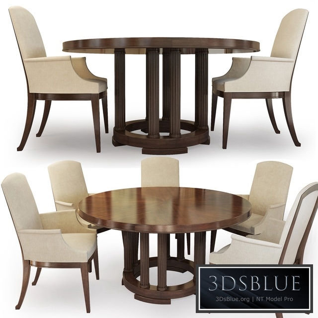 Chair and round table Bridgeton. Century. Round Dining Table.