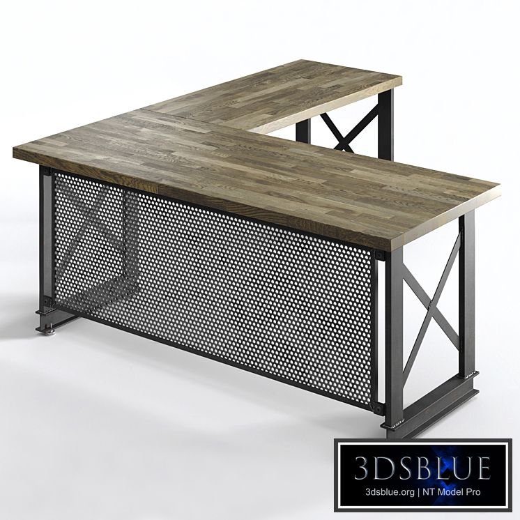 The carruca desk by Iron Age Office