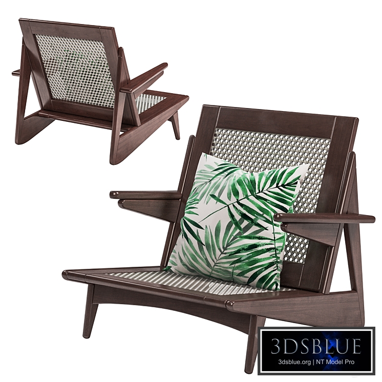 Pierre Jeanneret - Mahogany and Cane Armchair 1950s