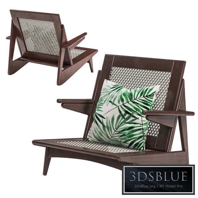 Pierre Jeanneret - Mahogany and Cane Armchair 1950s