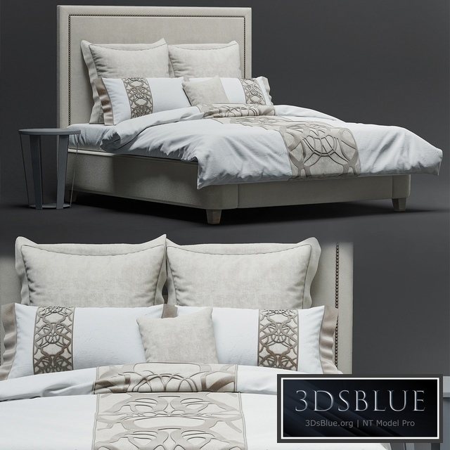 bed RH WALLACE FABRIC BED