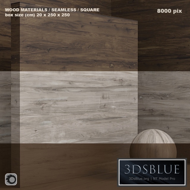 Material wood / solid / veneer (seamless) - set 60