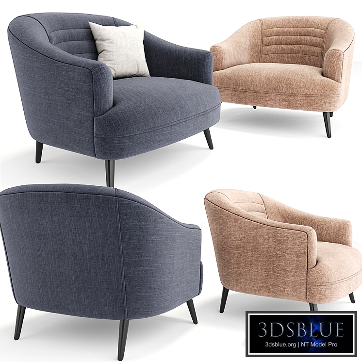 Agnes Velvet Mid-Century Armchair