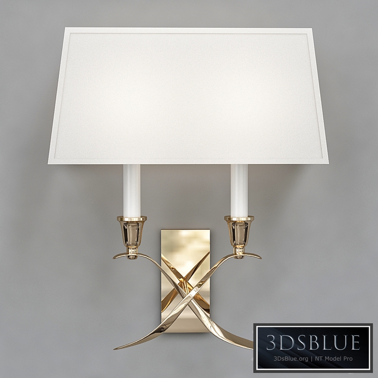 Visual Comfort Cross Bouillotte Small Polished-Nickel Sconce