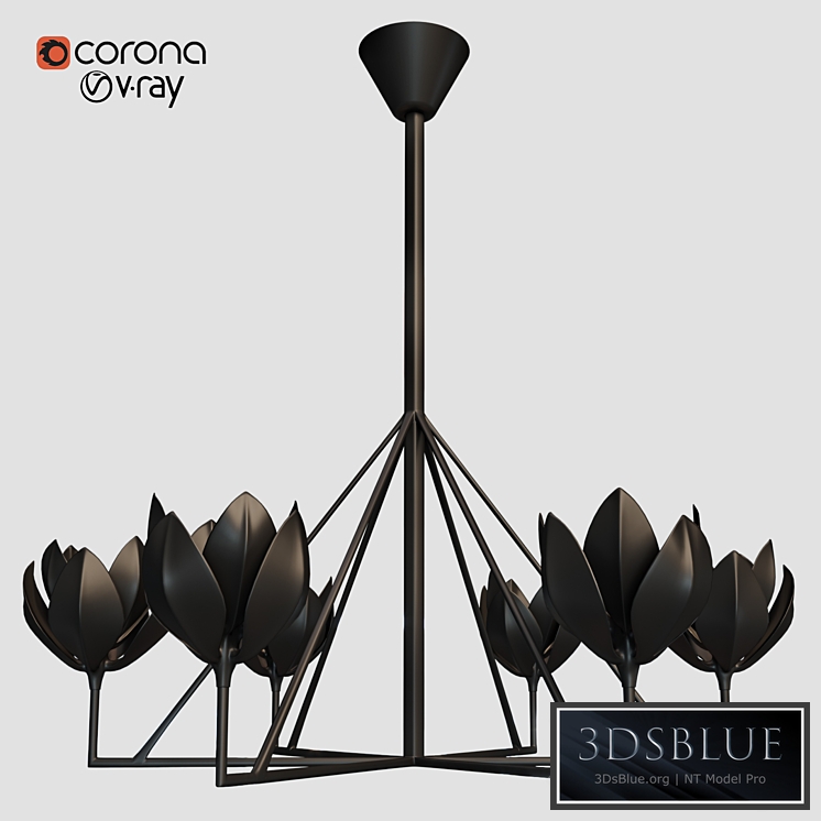 FLORA CHANDELIER BLACK