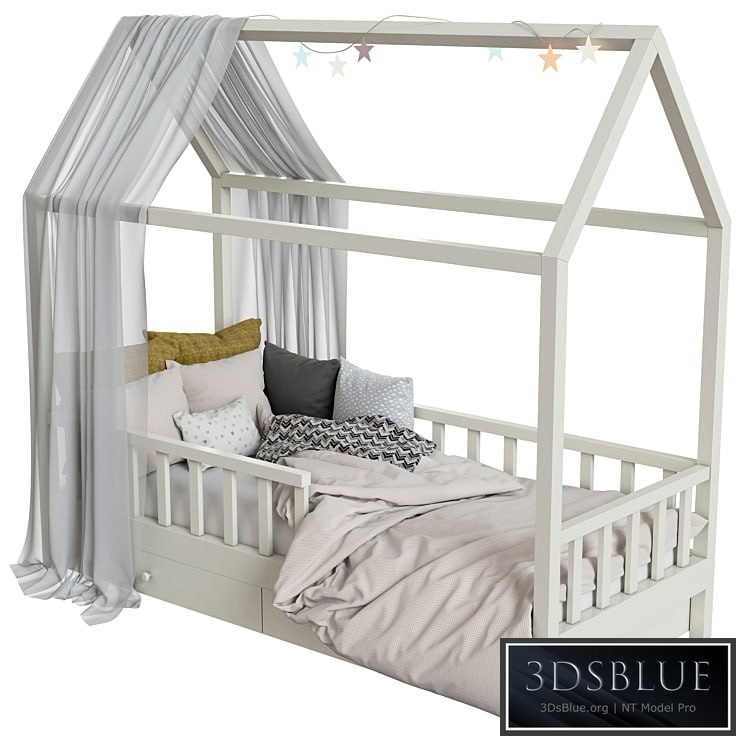 Children&#39;s bed with columns