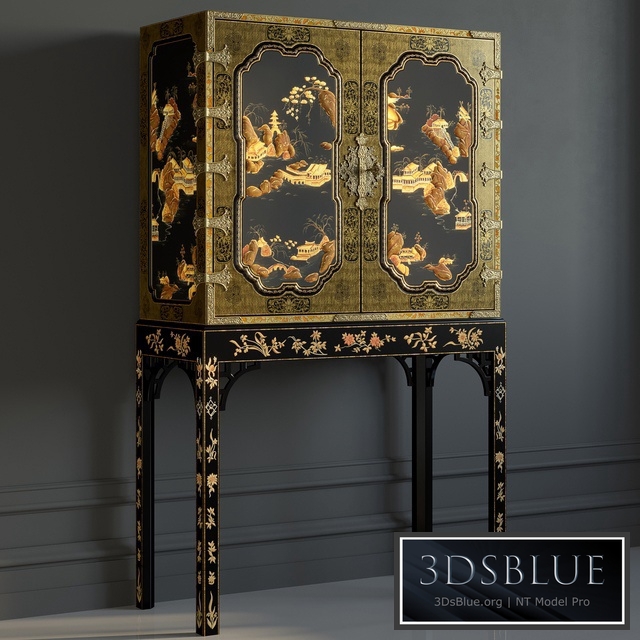 BAKER GeorgeIII Oriental Lacquer Cabinet