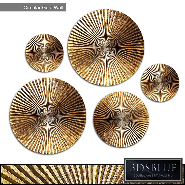 Apollo Medium Plaque - Circular Gold Wall Decor