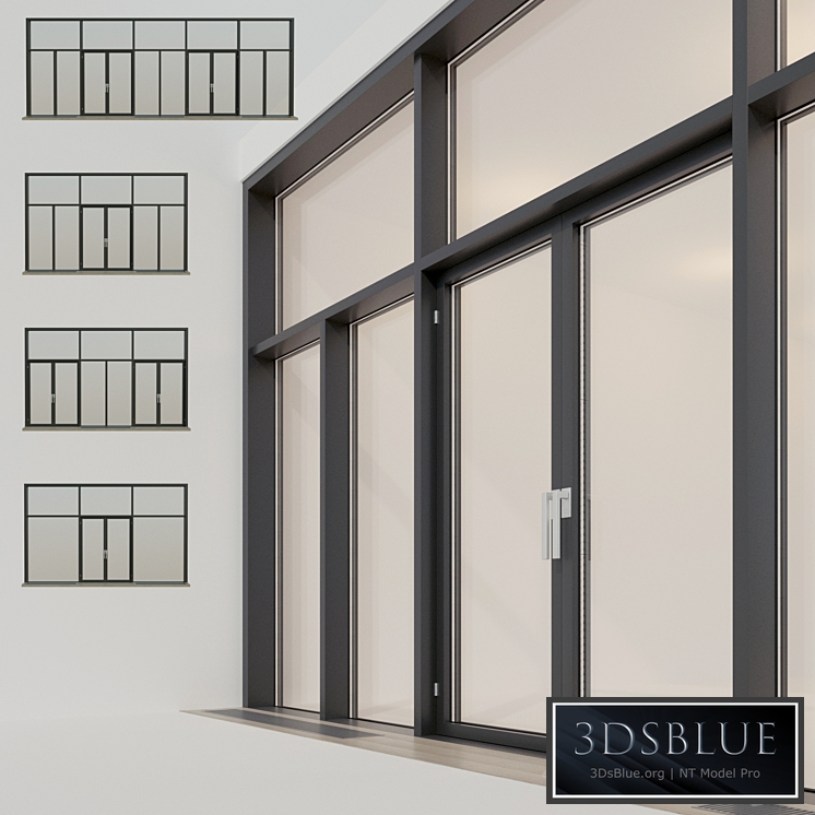 Panoramic glazing. Stained glass window 20