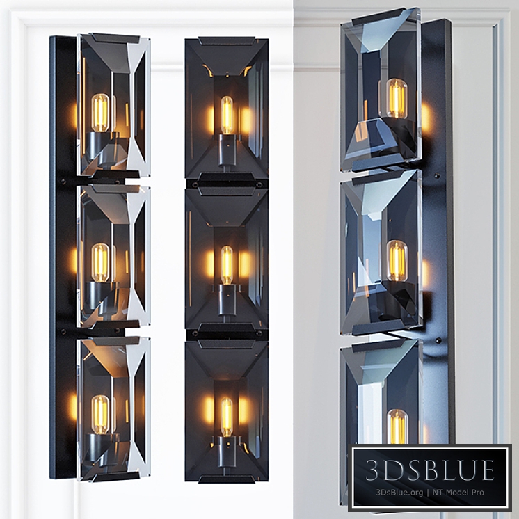 Sconce RH Harlow Crystal Round Bra Triple