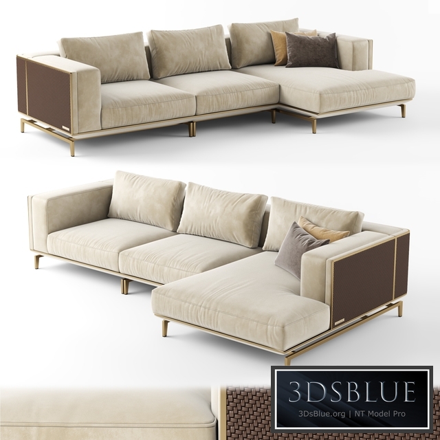 Visionnaire Backstage sofa with chaise longue