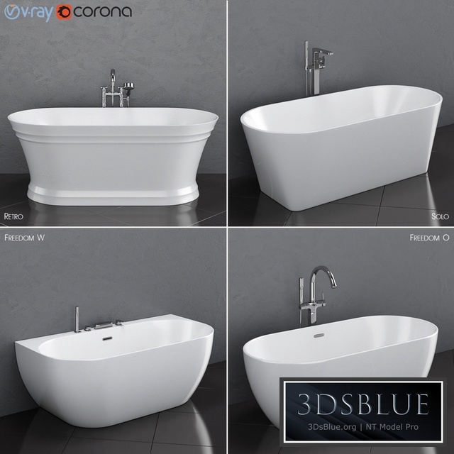 Ravak set 35 freestanding bathtub set (Solo, Retro, Freedom W, Freedom O)