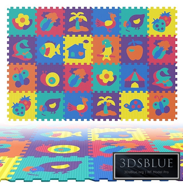 Children&#39;s carpet puzzle.