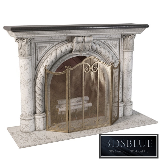 Rope Edge Fireplace Mantel