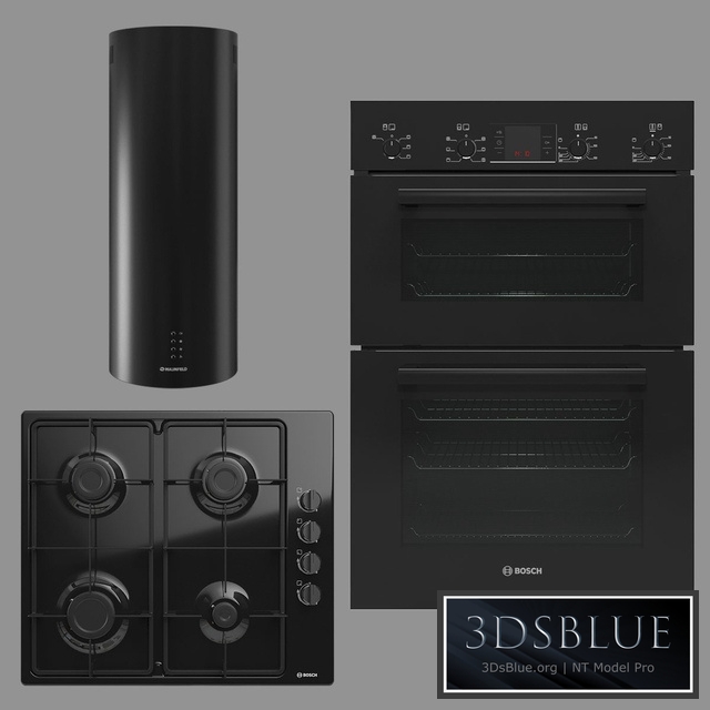 BOSCH and MAUNFELD home appliances collection (black)
