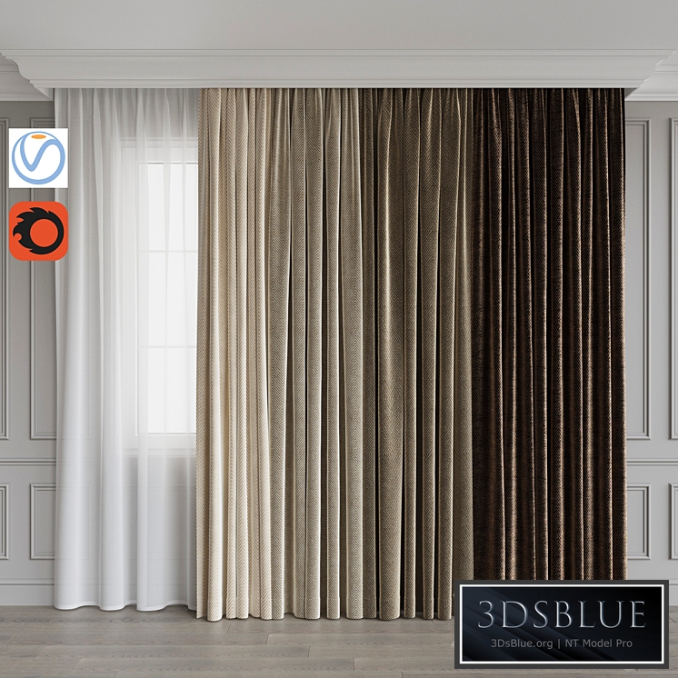 A set of curtains 10. Beige gamma
