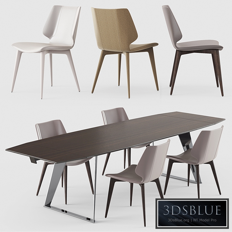 ECHOES DINING TABLE & KASUKA CHAIR Roche Bobois