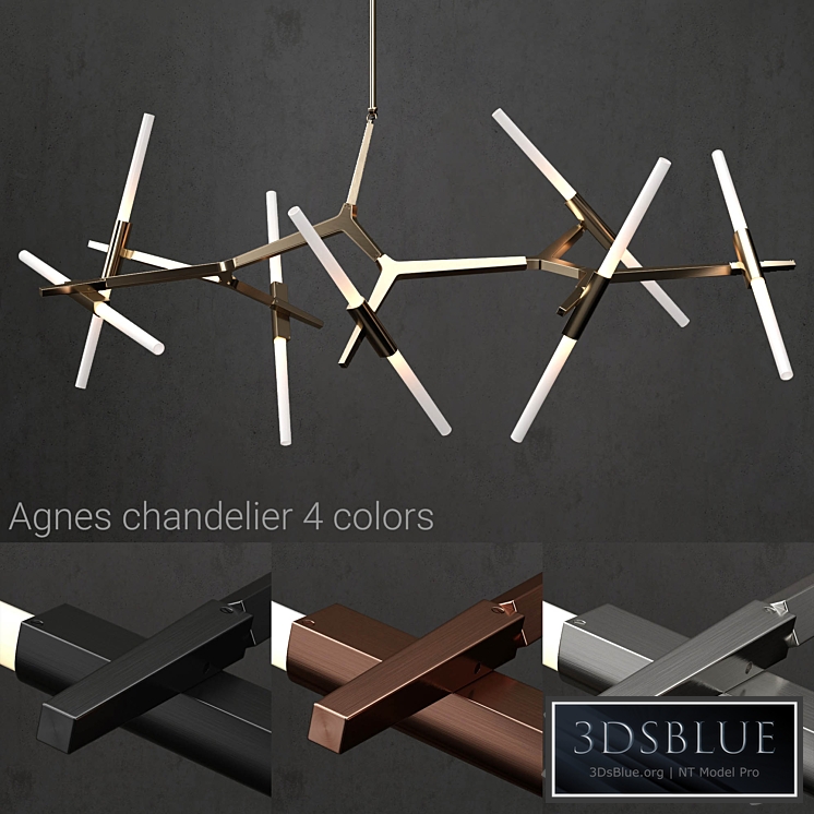 Chandelier Agnes 14 lights 4 colors