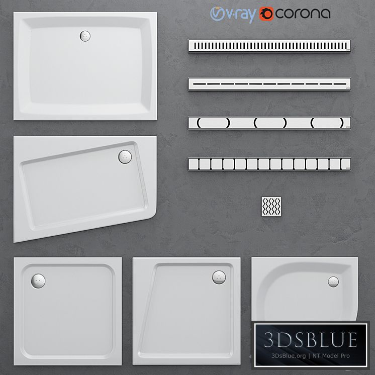 Shower trays and channels Ravak set 41