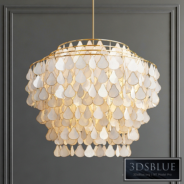 Teardrops capiz chandelier