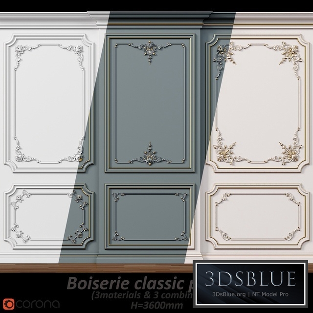 Wall molding 5. Boiserie classic panels