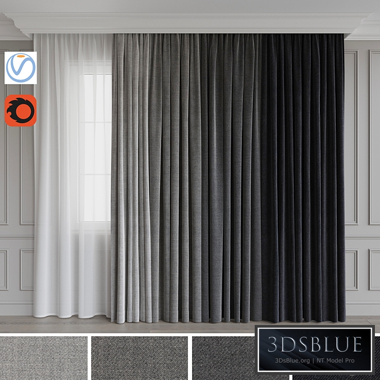 A set of curtains 11. Gray gamma