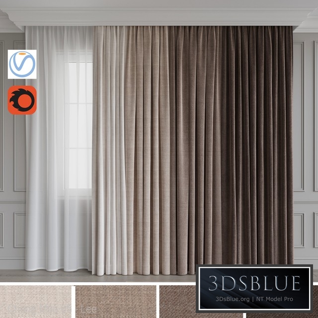 A set of curtains 12. Beige gamma