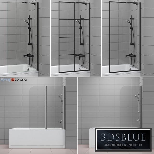 Cersanit and Radaway set 42 bath and bath screens