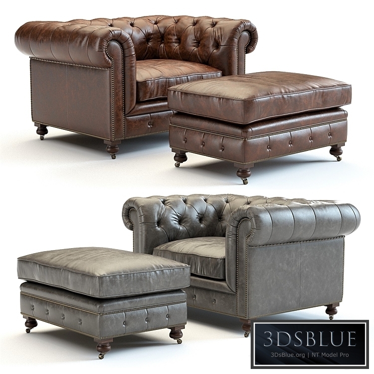 Restoration Hardware Kensington Leather Armchair