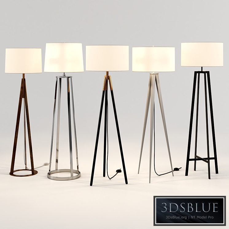 Crate & Barrel Floor Lamp Set 2