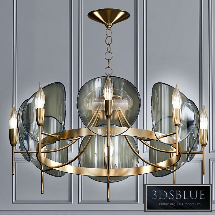 Concave_Smoked_Lucite_Disc_Chandelier
