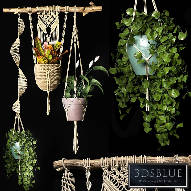 Decorative set of hanging pots 2