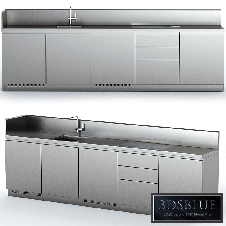 Steel outdoor kitchen ATELIER ABIMIS