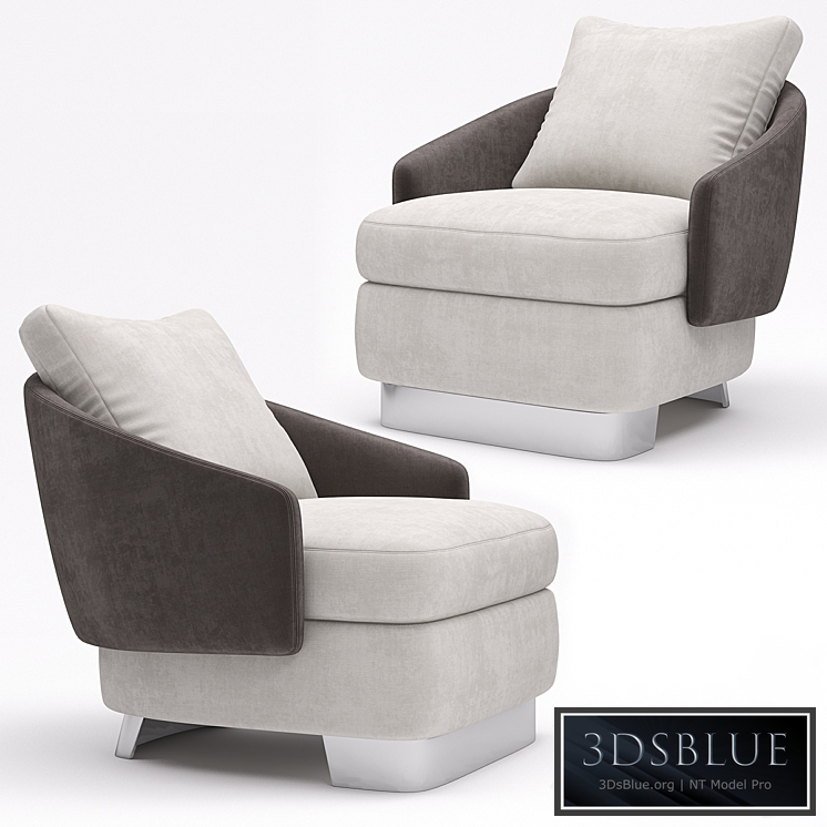 Minotti Lawson Medium chair Dimensions: 77cm / 90cm / H80cm  https://www.minotti.com/en/lawson_2   Scene in mm  Archived: 2017max, 2014max, FBX, OBJ, textures