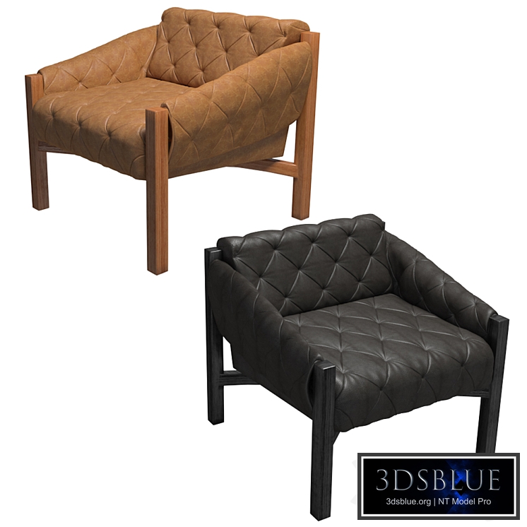 Abruzzo leather tufted chair