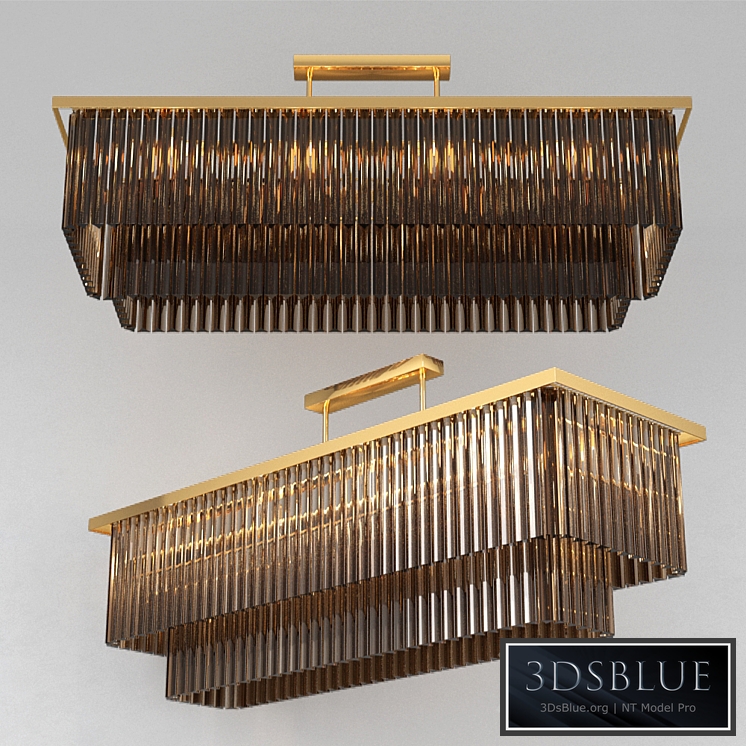 BELLA FIGURA LARGE TWO TIER RECTANGULAR SMOKE