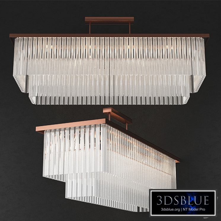 BELLA FIGURA LARGE TWO TIER RECTANGULAR CLEAR