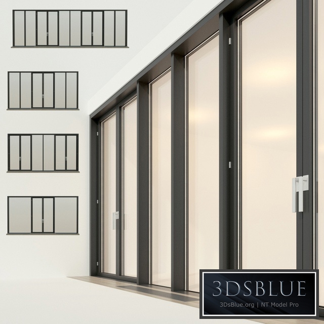 Panoramic glazing. Stained glass window 21