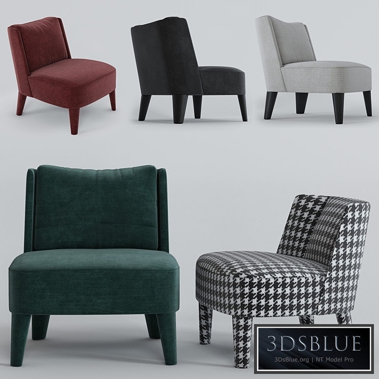 Small armchairs Cecile and Isabelle by Meridiani