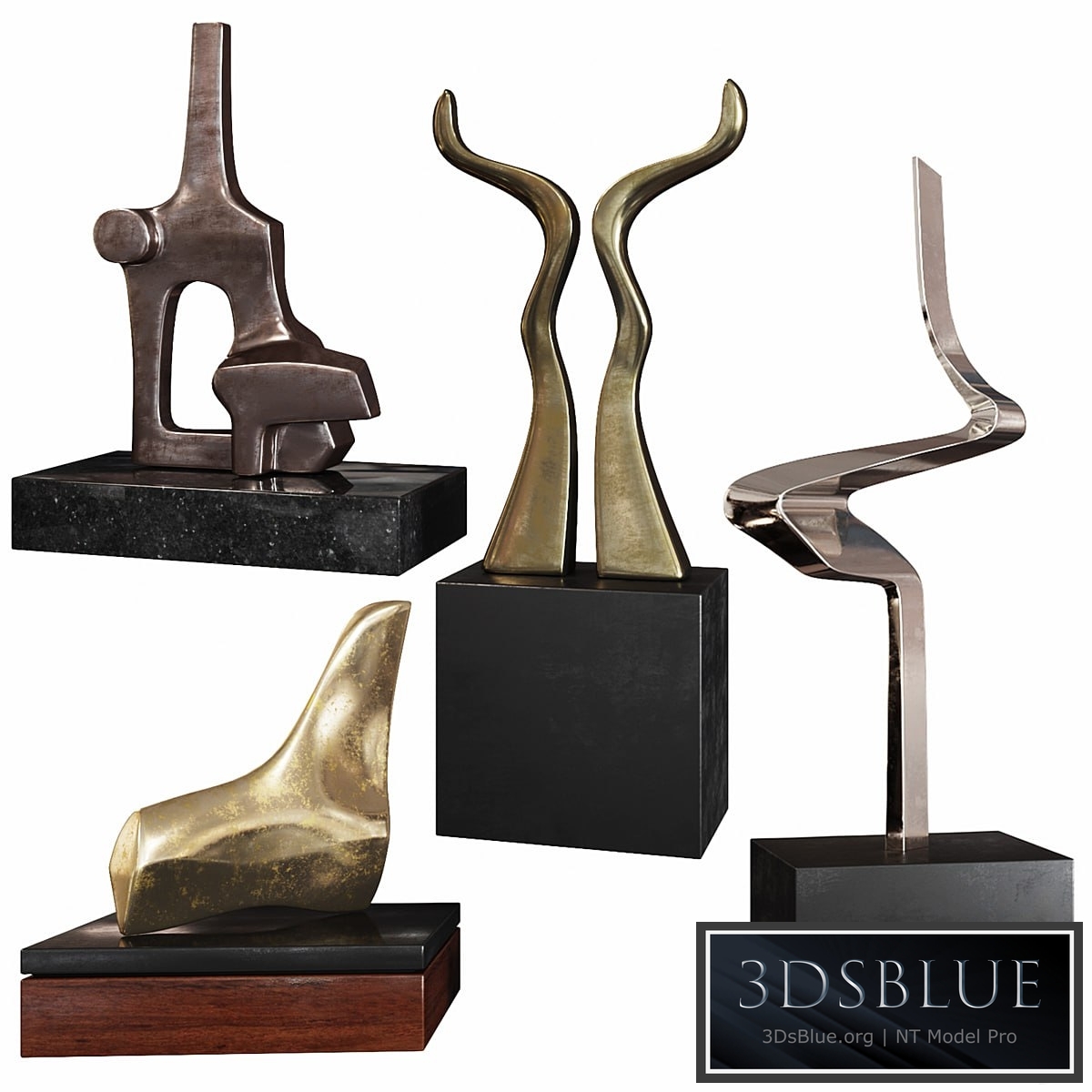 Abstract Sculptures set by Burlini Varga