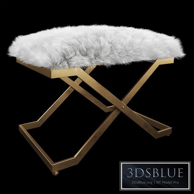 Uttermost Farran Fur Small Bench