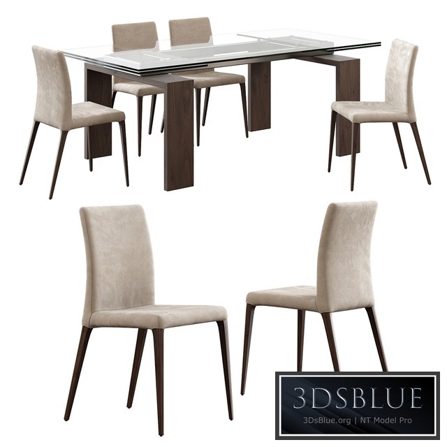 Tonin Casa / Aragona Chair + Brooklyn Table