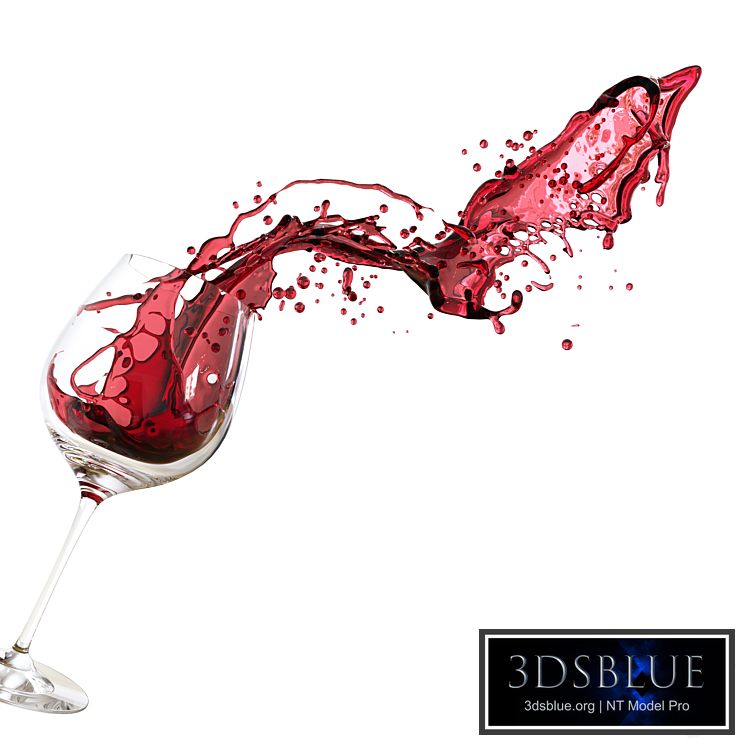 Wine splash + glass of Spiegelau