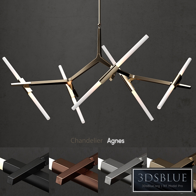 Chandelier Agnes 10 lights 4 colors