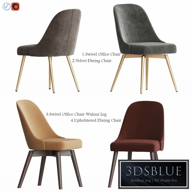 West Elm Mid-Century Chair set