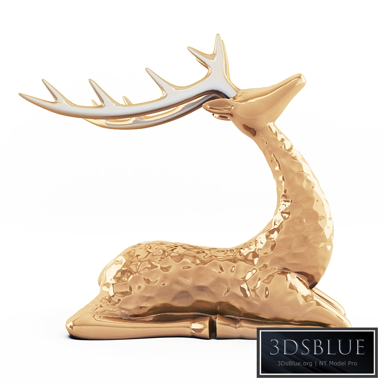 Sitting deer statuette