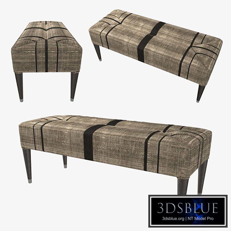 Palecek Fritz Rope Bench 3d model