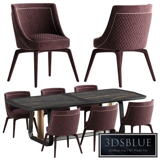 Vittoria Frigerio Perla chair Arquis table set