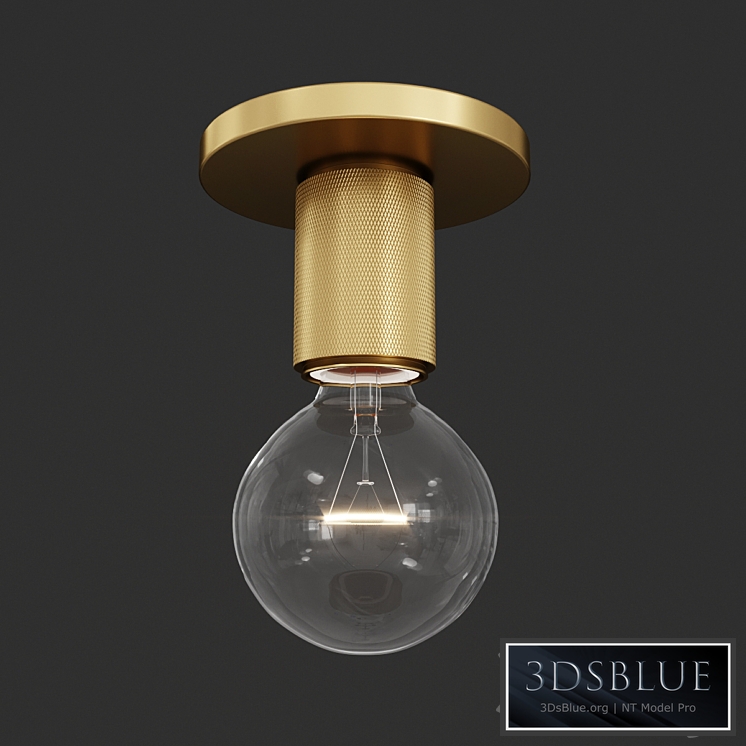 RH Utilitaire Socket Flushmount Brass