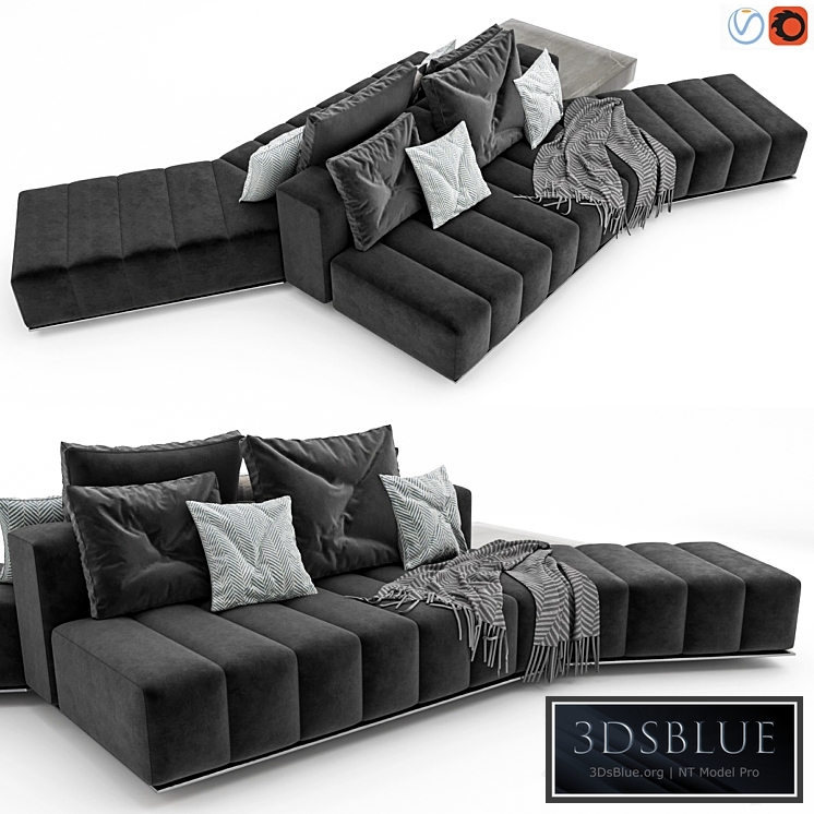 Minotti Freeman Lounge Arrangement 01